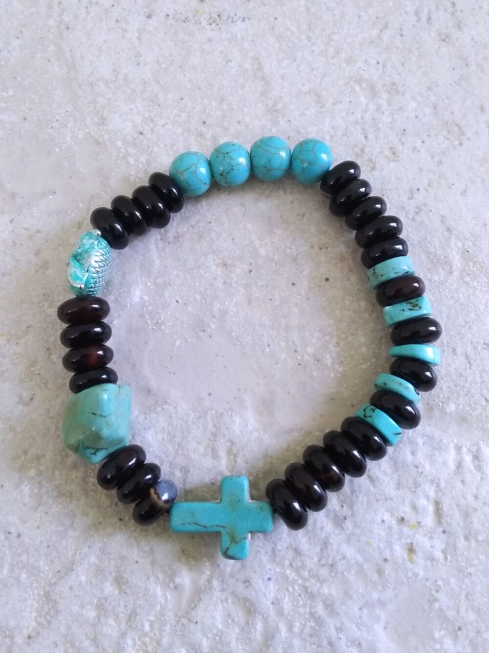 Free-Spirit Energy 4 Your Bracelet Stacks! Turquoise Howlite + Brown Agate